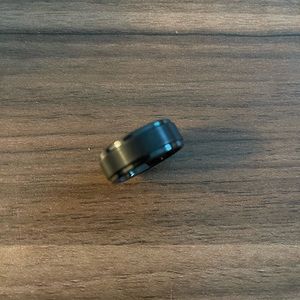 Triton Men's 9.0mm Comfort Fit Black Tungsten Wedding Band